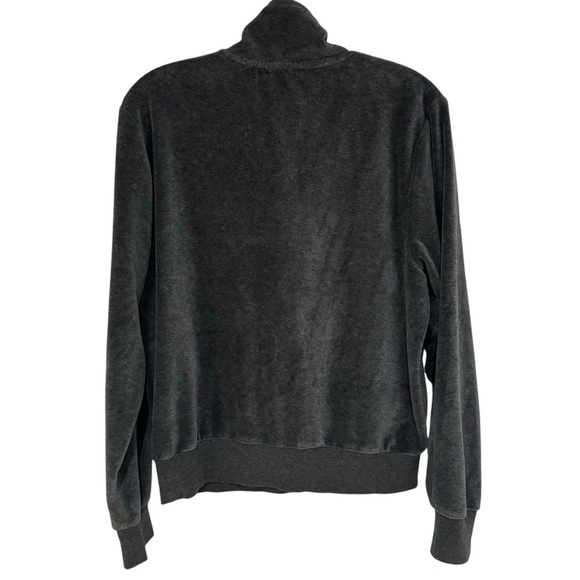 RALPH LAUREN - Women’s Velour Quarter Zip Pullover Sweater - Grey - Size Medium - Picture 5 of 10
